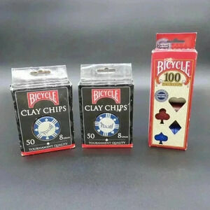 Bicycle Poker Chips Clay Plastic 3 Boxes